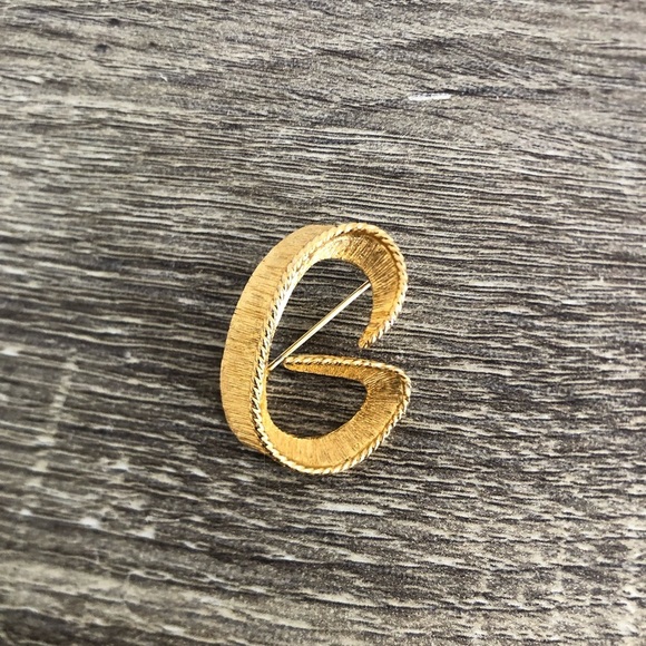 Vtg Letter G Brooch - Picture 3 of 10